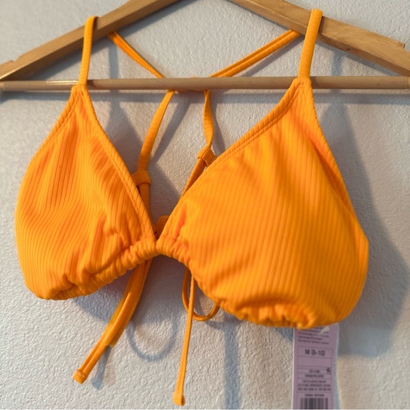 New Wild Fable Womans M (8-10) Vibrant Orange Bikini Top - Picture 5 of 9